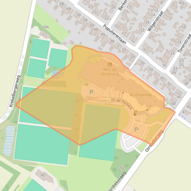 Kaart van postcodegebied 6438GG.