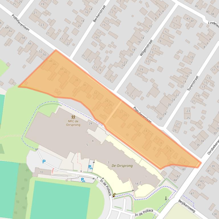 Kaart van postcodegebied 6438GL.