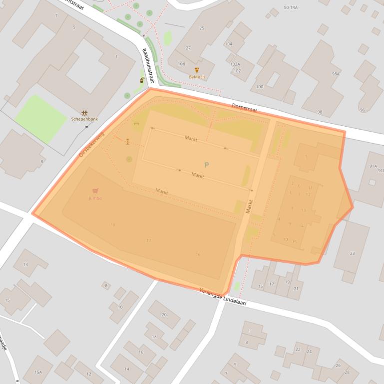 Kaart van postcodegebied 6438HB.