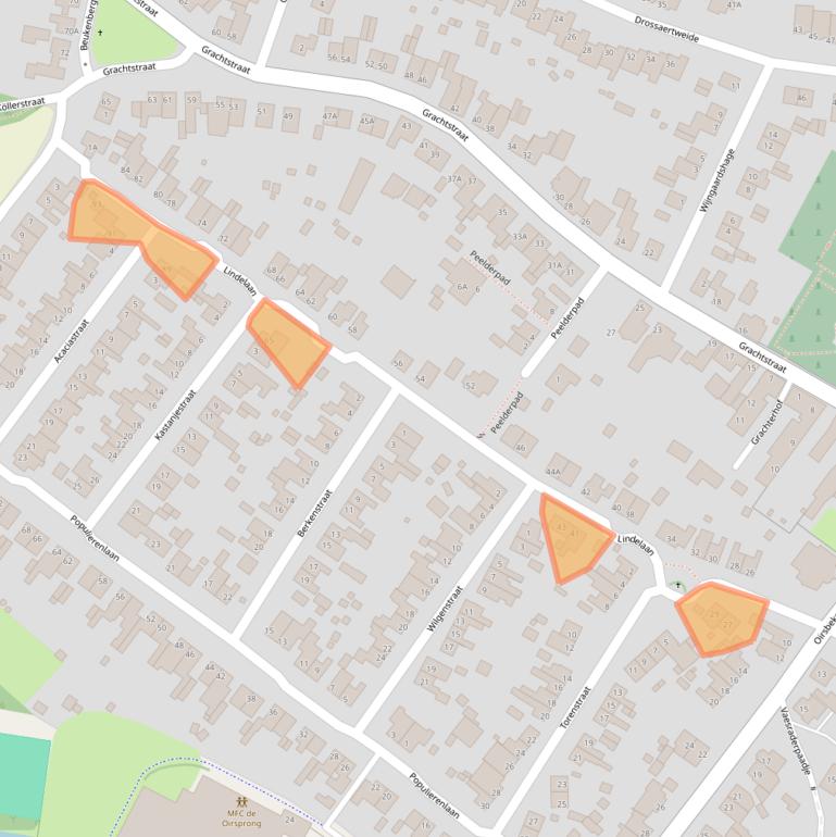 Kaart van postcodegebied 6438HE.