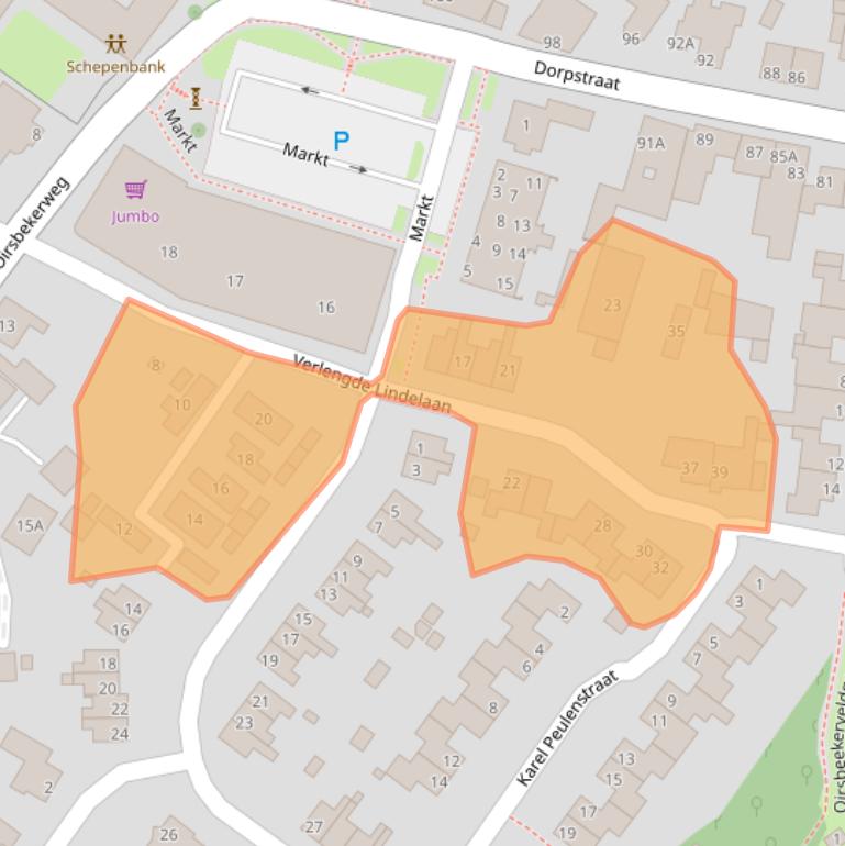 Kaart van postcodegebied 6438HG.