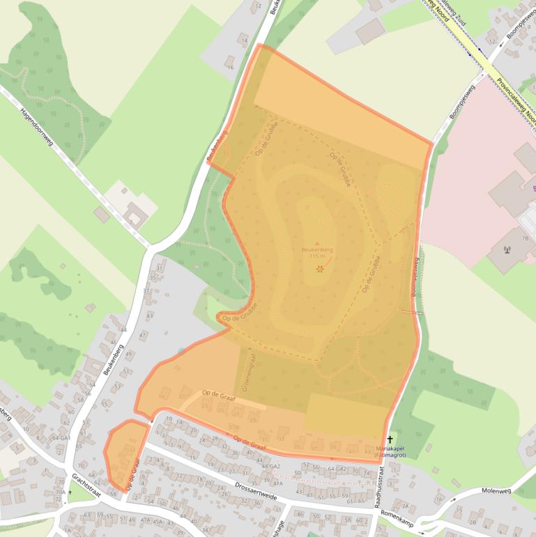 Kaart van postcodegebied 6438JA.