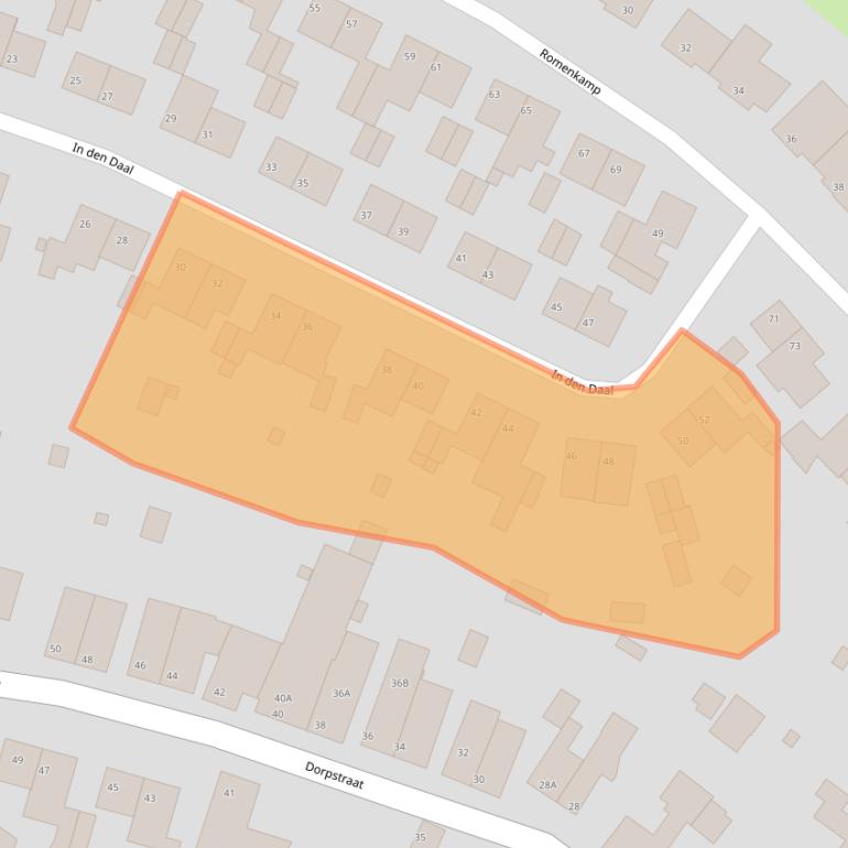 Kaart van postcodegebied 6438JM.