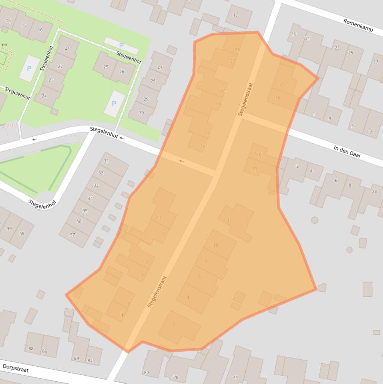 Kaart van postcodegebied 6438JN.