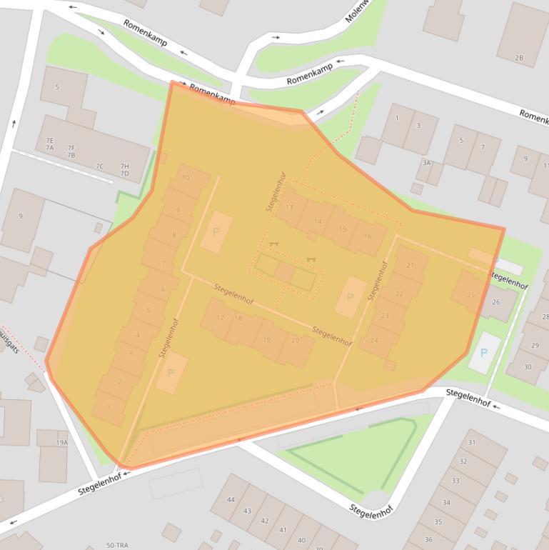 Kaart van postcodegebied 6438JP.