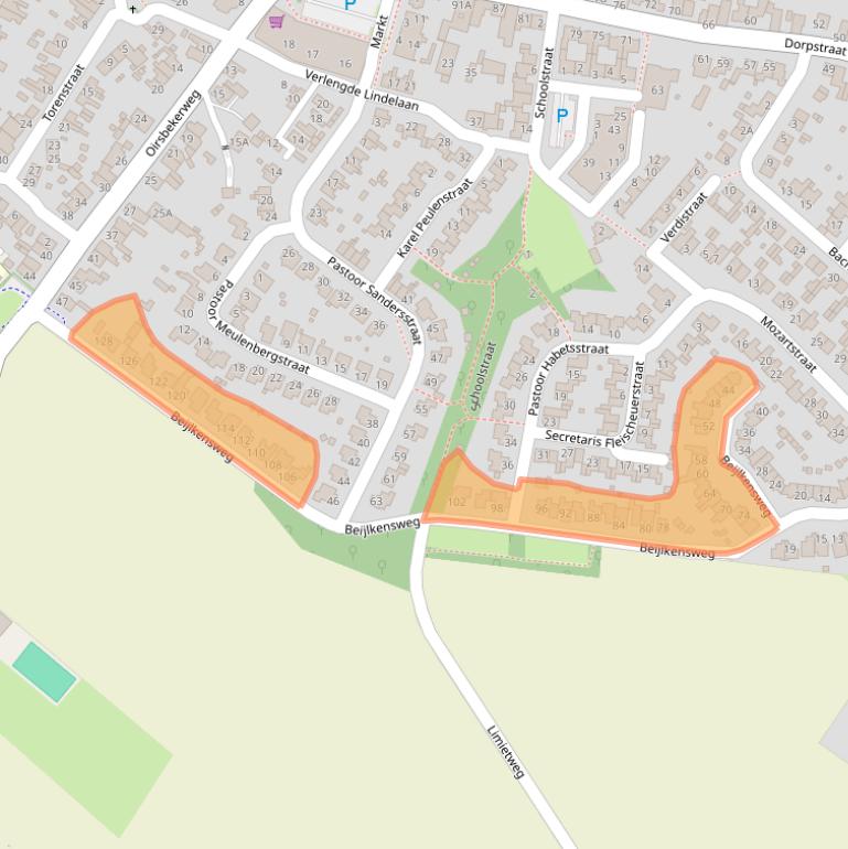 Kaart van postcodegebied 6438KB.