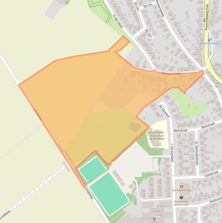 Kaart van postcodegebied 6438KC.