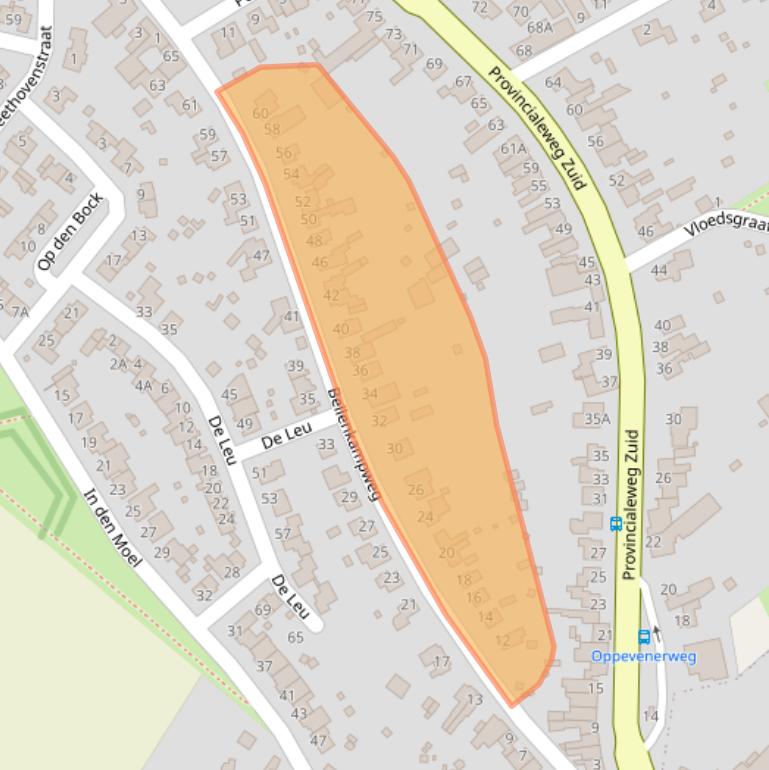 Kaart van postcodegebied 6438KG.