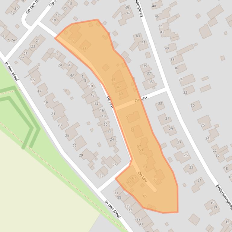 Kaart van postcodegebied 6438KZ.