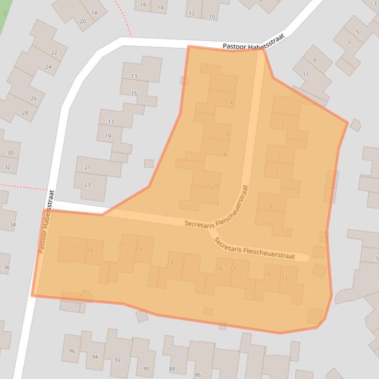 Kaart van postcodegebied 6438LC.