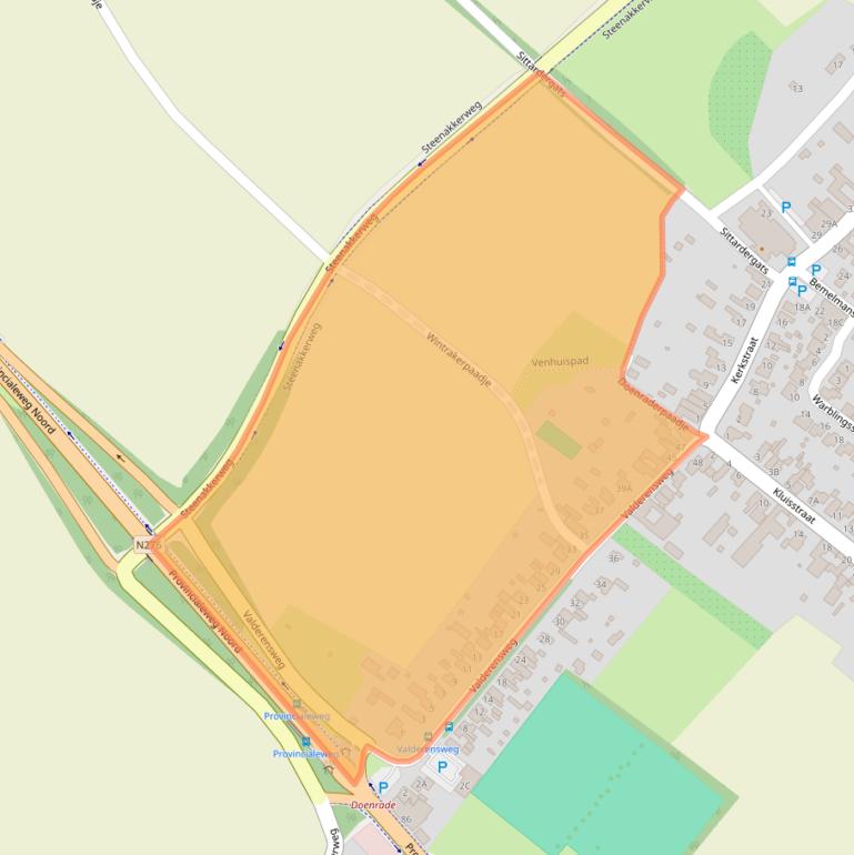 Kaart van postcodegebied 6439AE.