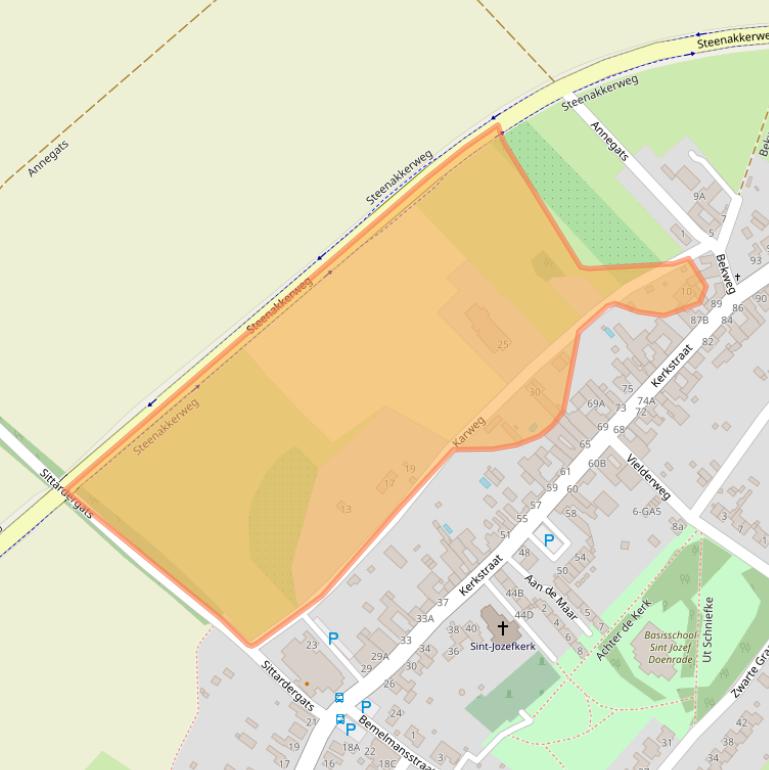 Kaart van postcodegebied 6439BZ.