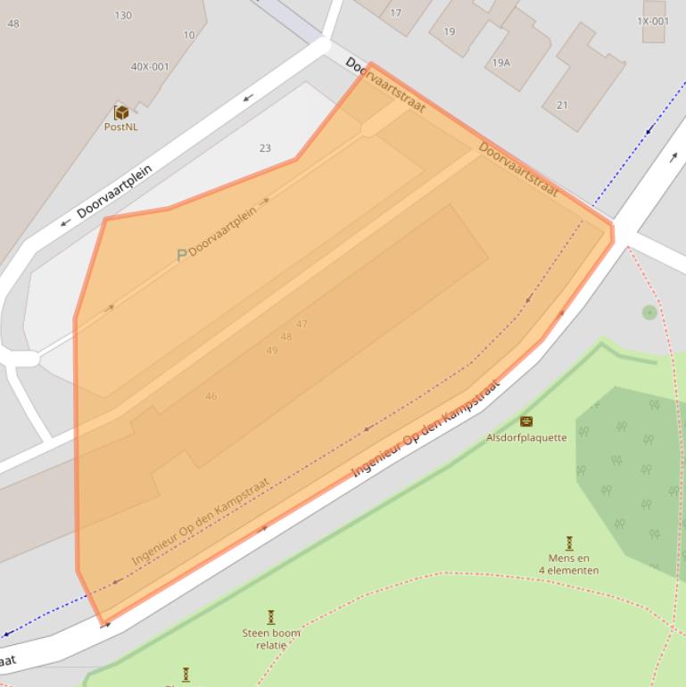 Kaart van postcodegebied 6441AS.