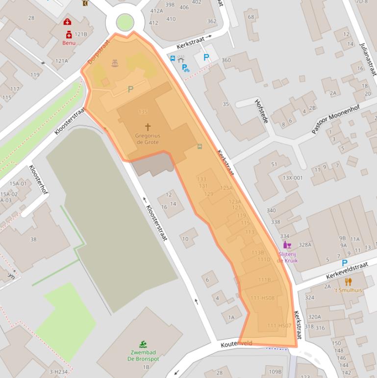 Kaart van postcodegebied 6441BD.