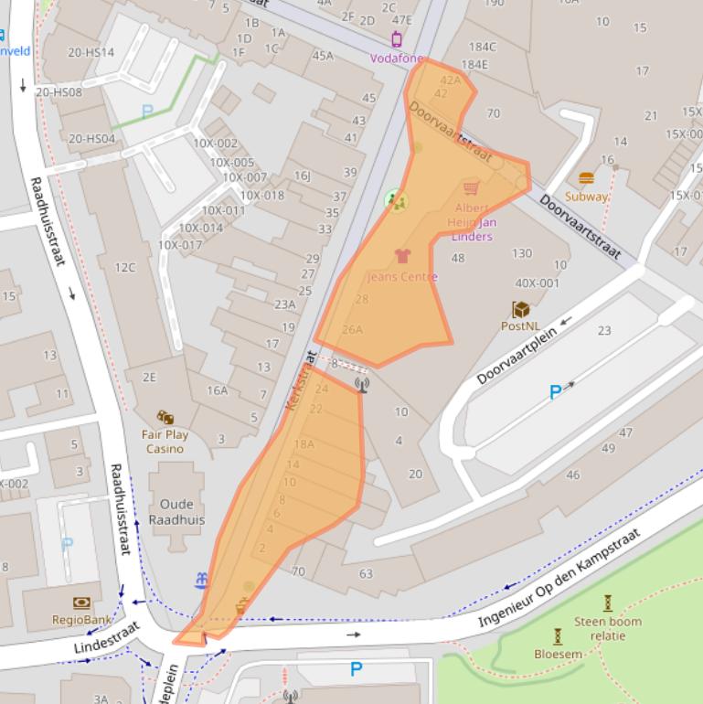 Kaart van postcodegebied 6441BE.