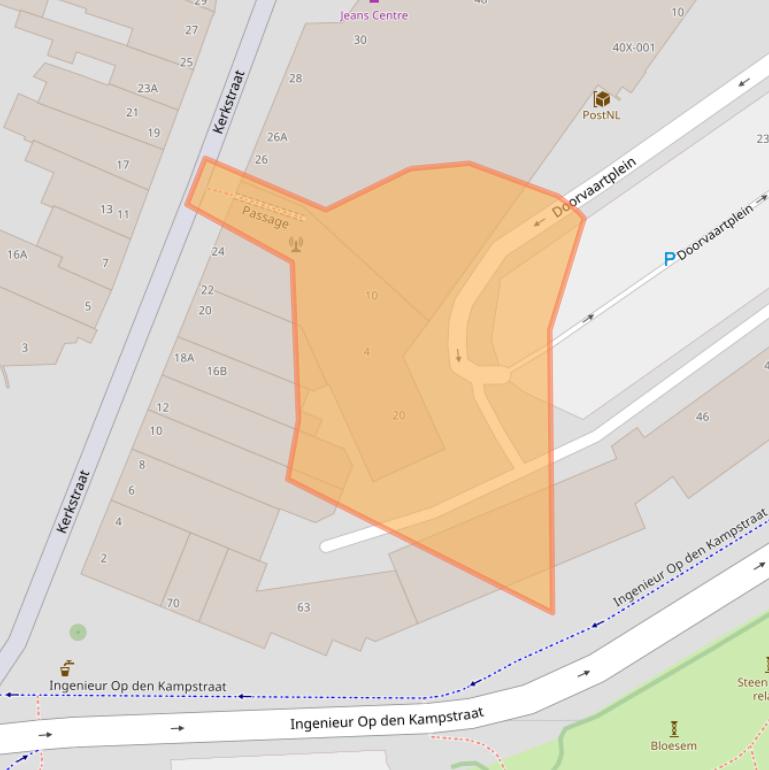 Kaart van postcodegebied 6441BX.