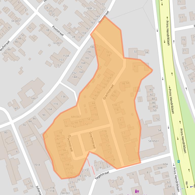 Kaart van postcodegebied 6441CA.