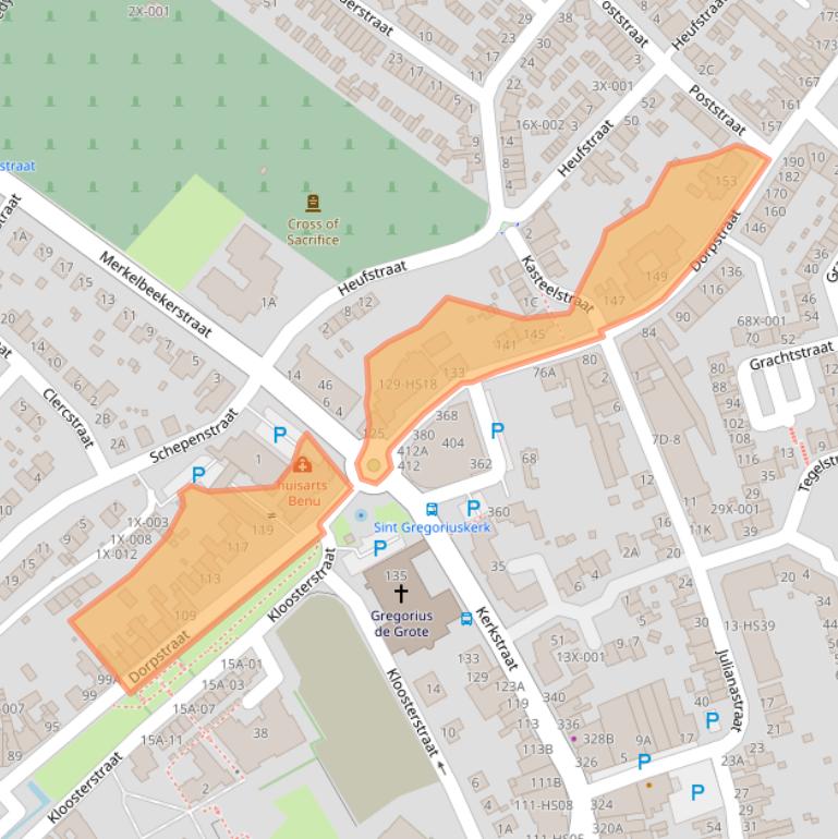 Kaart van postcodegebied 6441CD.