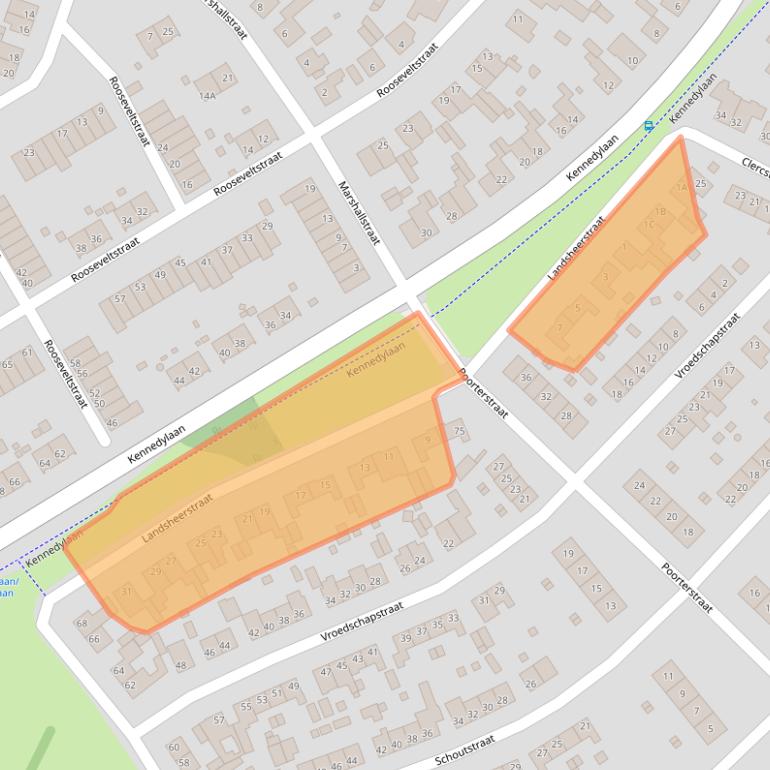 Kaart van postcodegebied 6441EP.