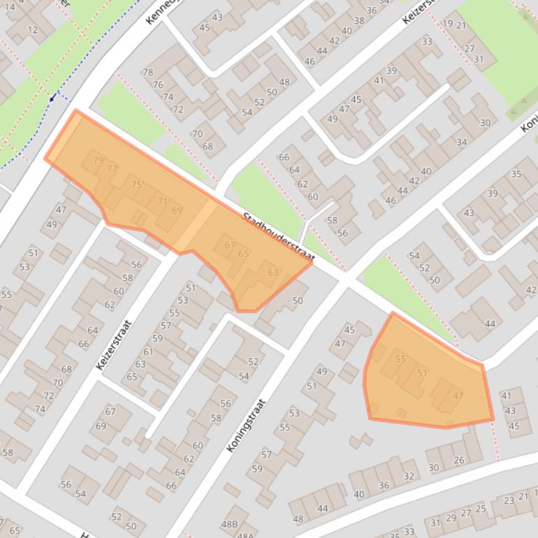 Kaart van postcodegebied 6441GT.