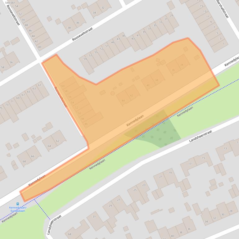 Kaart van postcodegebied 6441JE.