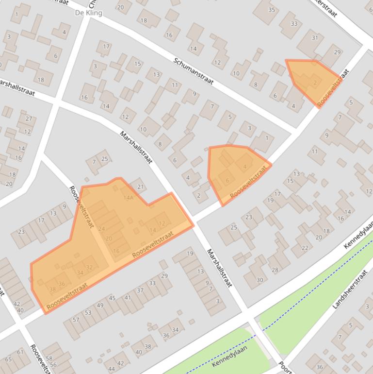 Kaart van postcodegebied 6441JP.