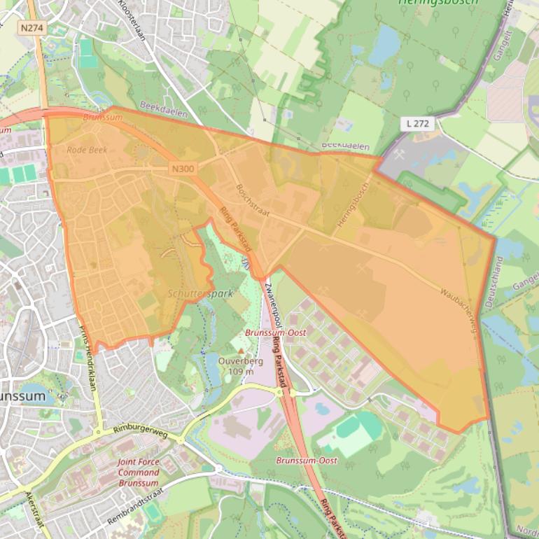 Kaart van postcodegebied 6442.