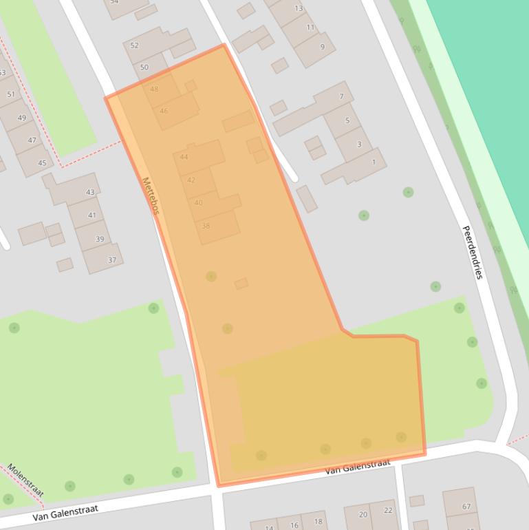 Kaart van postcodegebied 6442AM.