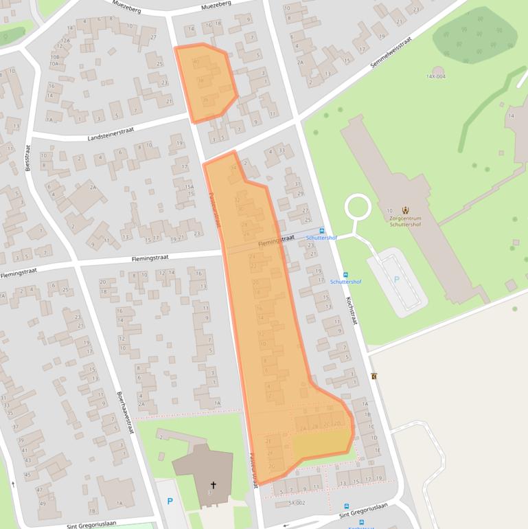 Kaart van postcodegebied 6442BC.