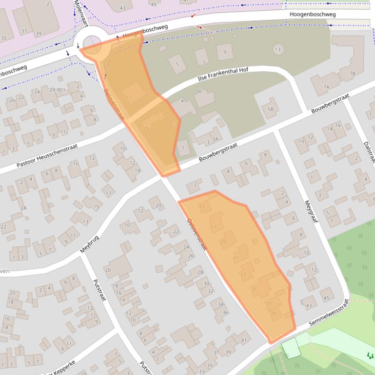 Kaart van postcodegebied 6442BJ.