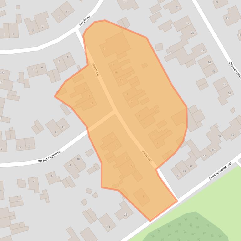 Kaart van postcodegebied 6442BL.