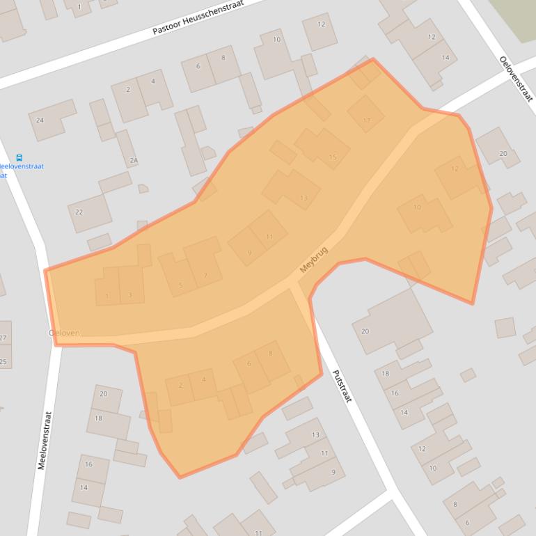 Kaart van postcodegebied 6442BM.