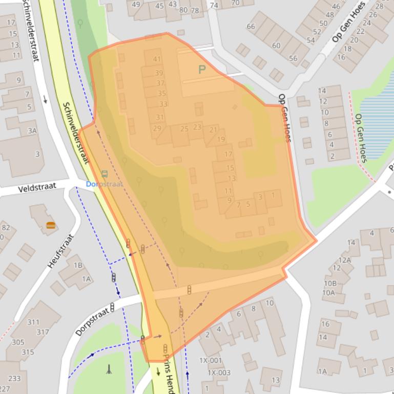 Kaart van postcodegebied 6442PN.