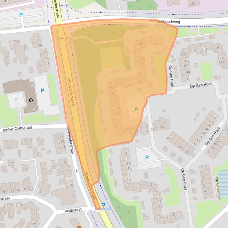 Kaart van postcodegebied 6442PP.