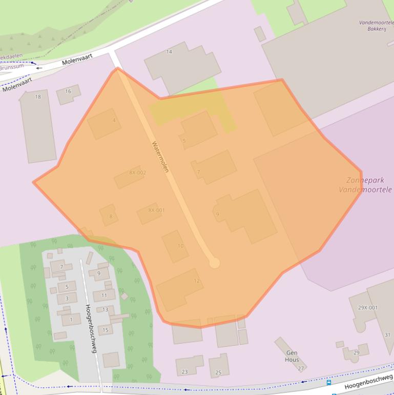 Kaart van postcodegebied 6442PS.