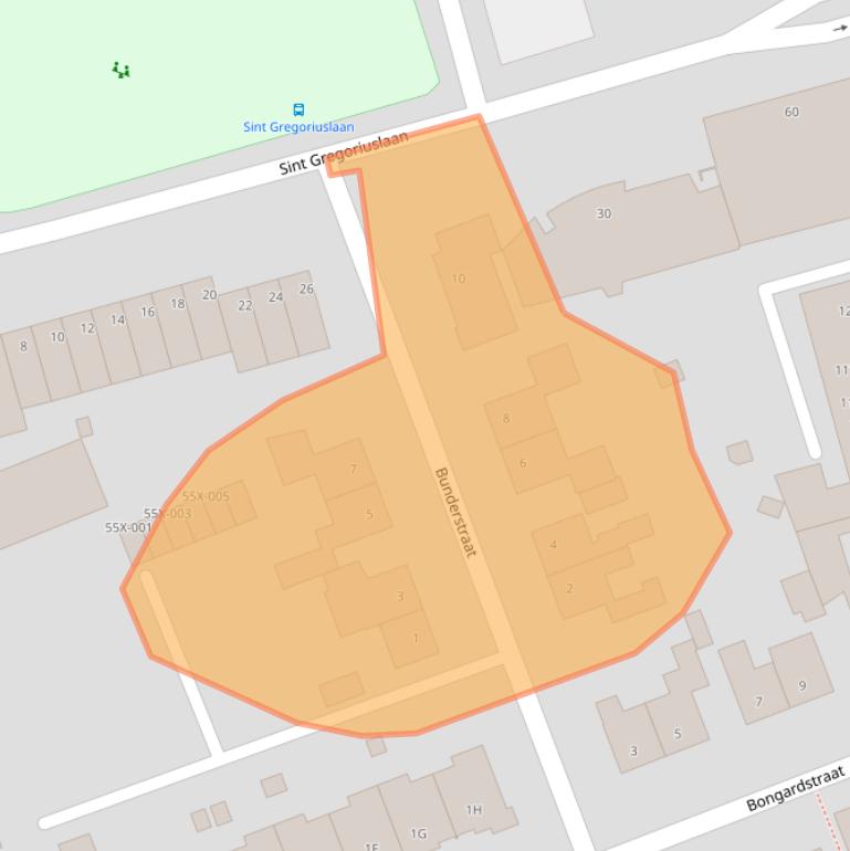 Kaart van postcodegebied 6442XA.