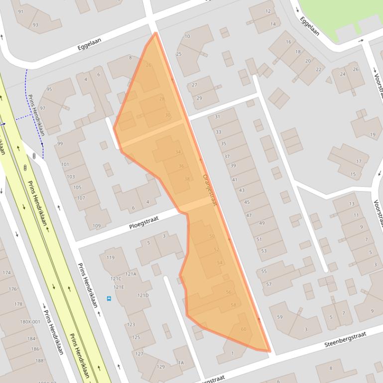 Kaart van postcodegebied 6442XJ.