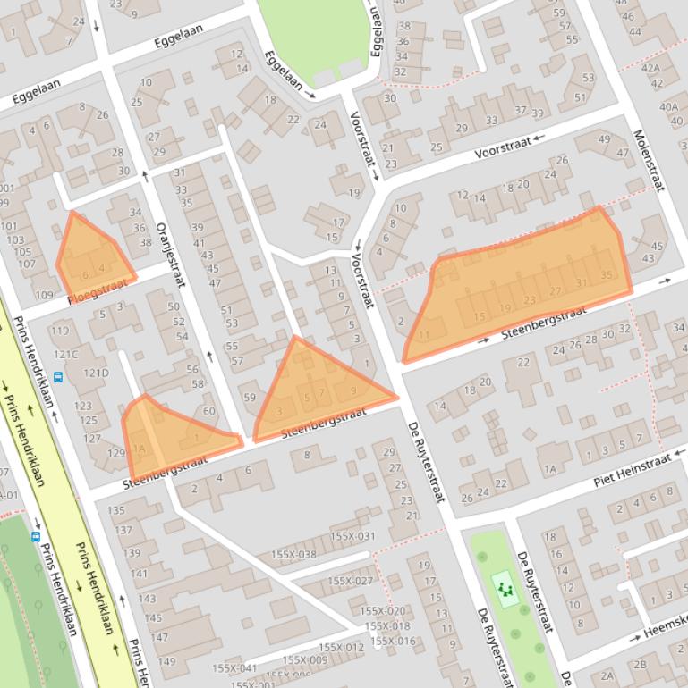 Kaart van postcodegebied 6442XM.