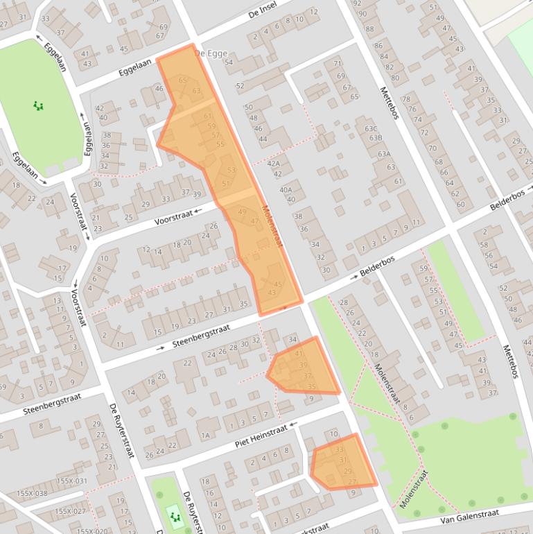 Kaart van postcodegebied 6442XV.