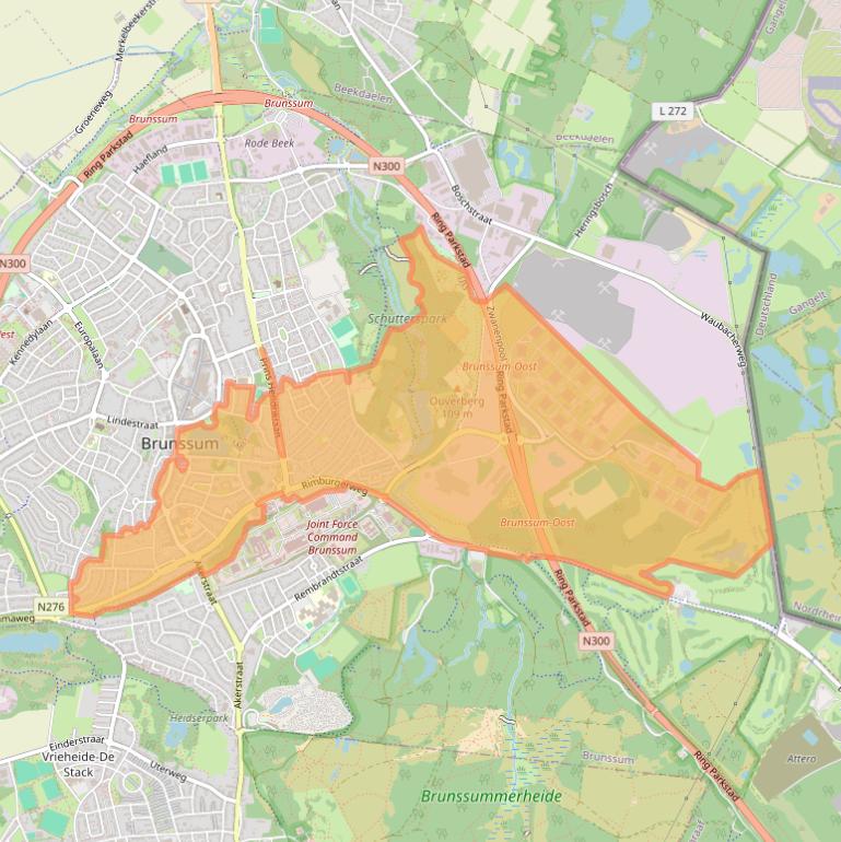 Kaart van postcodegebied 6443.