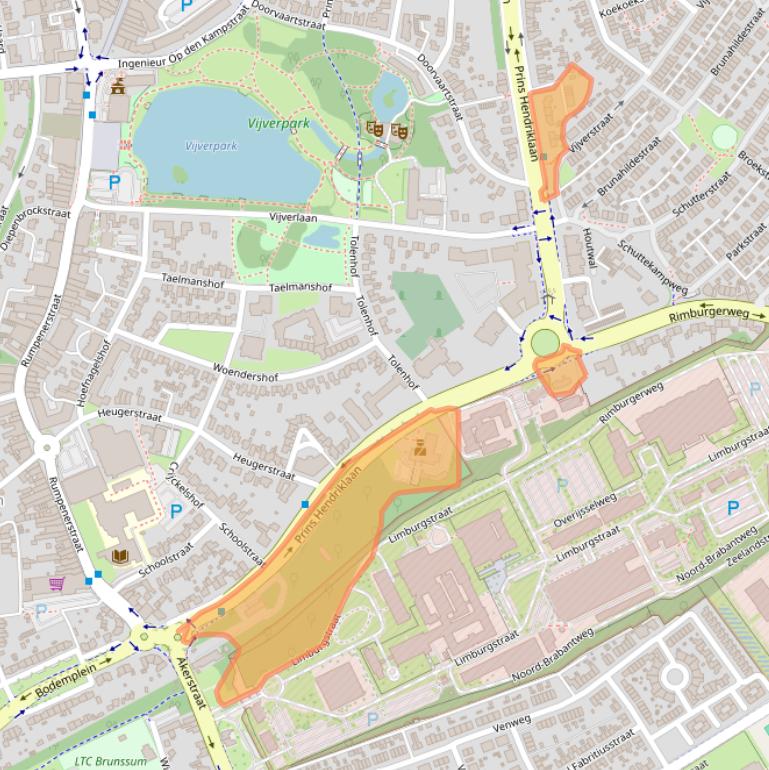 Kaart van postcodegebied 6443AD.