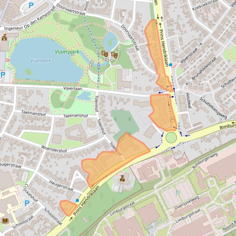 Kaart van postcodegebied 6443AE.