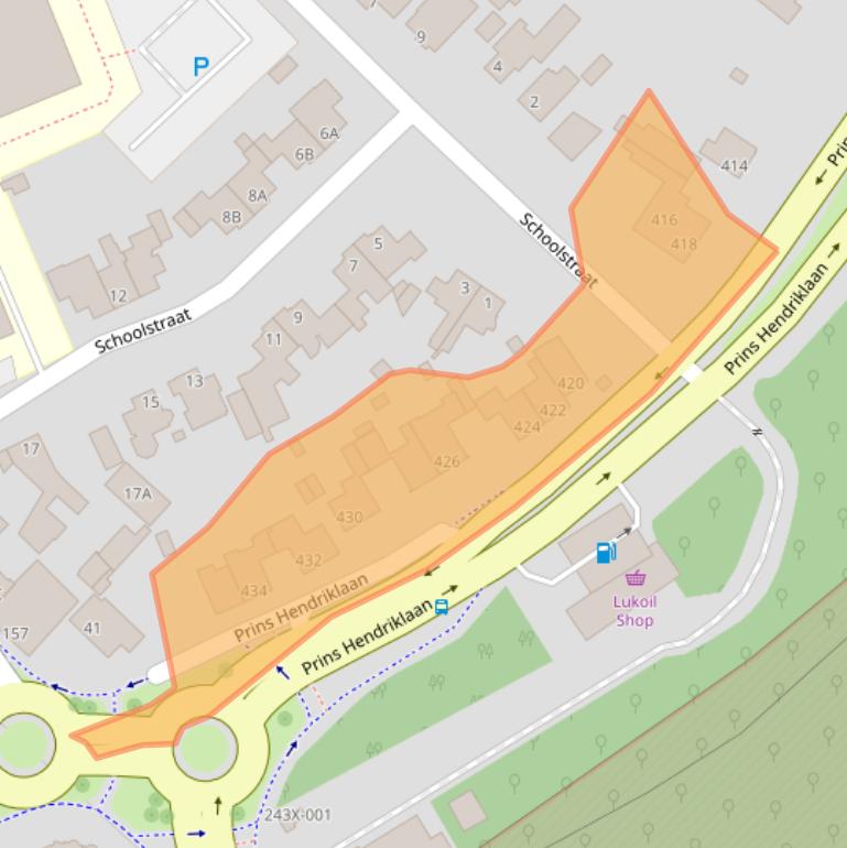 Kaart van postcodegebied 6443AG.