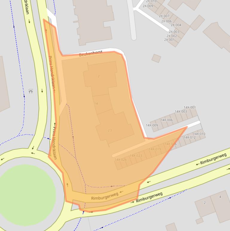 Kaart van postcodegebied 6443AV.