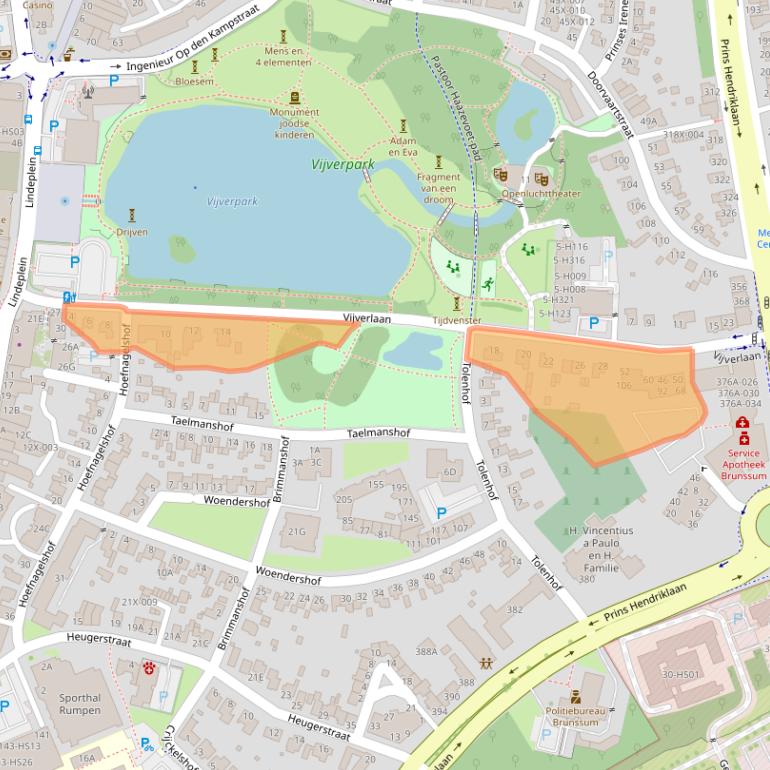 Kaart van postcodegebied 6443BB.