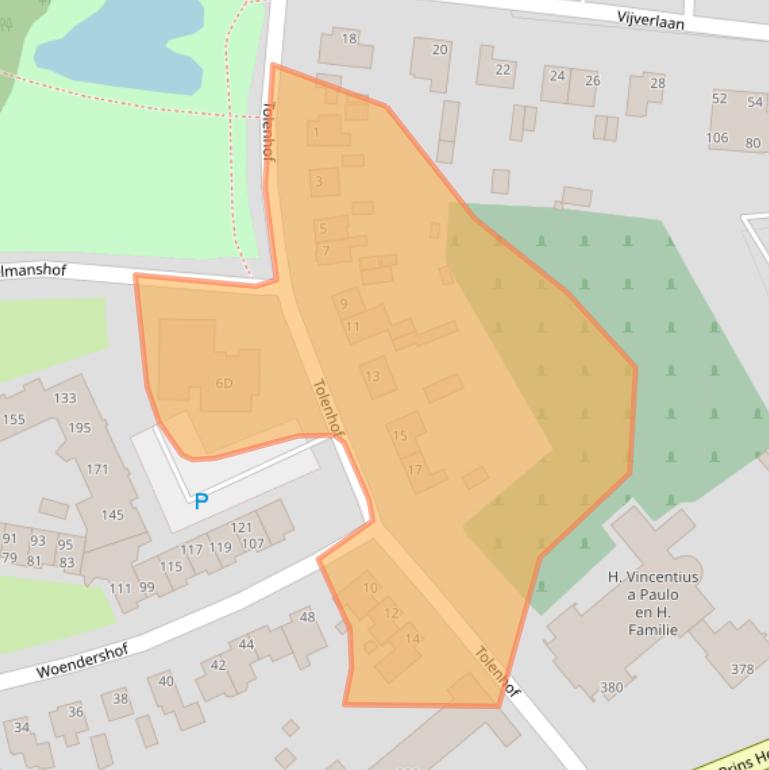 Kaart van postcodegebied 6443BC.