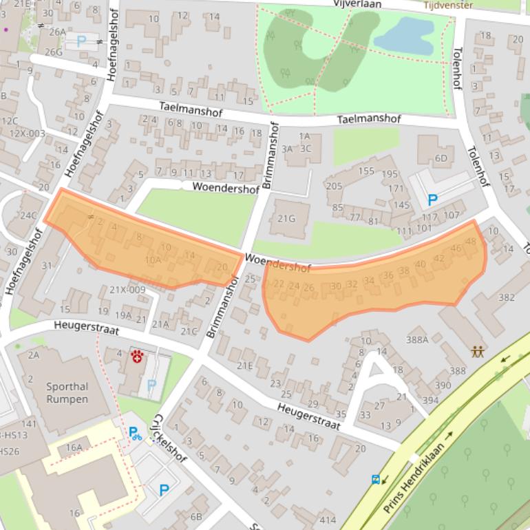 Kaart van postcodegebied 6443BM.