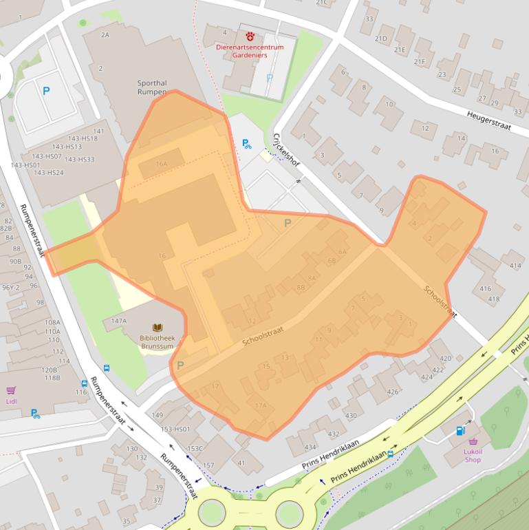 Kaart van postcodegebied 6443BT.