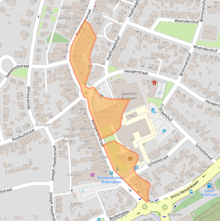 Kaart van postcodegebied 6443CC.