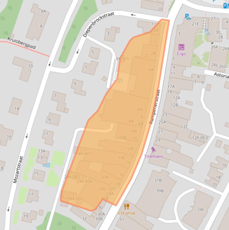 Kaart van postcodegebied 6443CD.